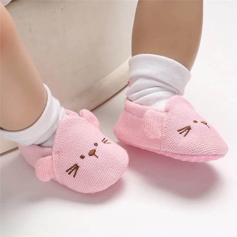 Newborn Infant Baby Shoes Casual Boys Girls Printing Anti-Slip Flat Crib Shoes First Walkers For 0-18Months