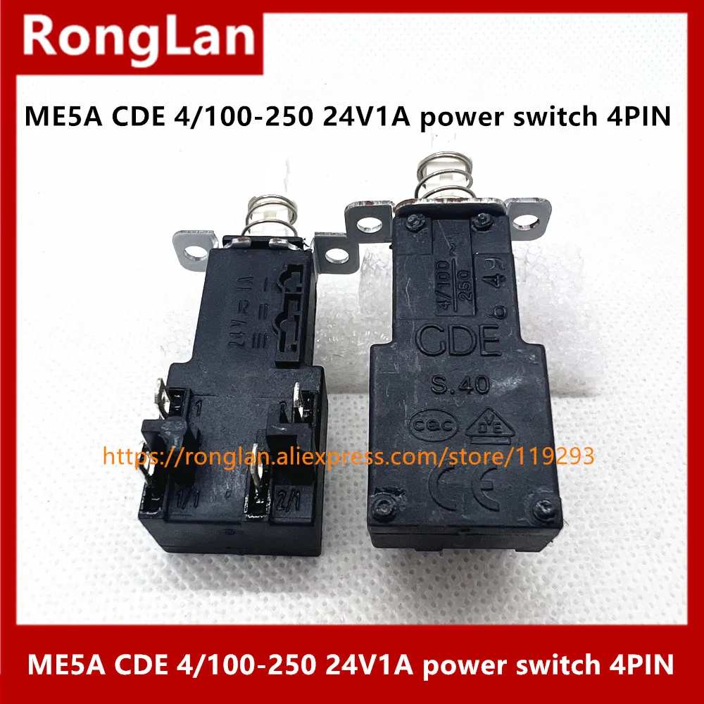 ME5A CDE 4/100-250 24V 1A  power switch potentiometer self lock switch 4 Pin LOCK SWITCH-5PCS/LOT