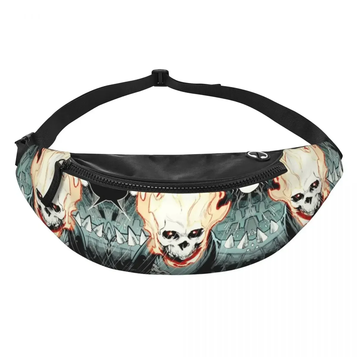 Custom Ghost Rider Fanny Pack for Women Men Cool Crossbody Waist Bag Traveling Phone Money Pouch