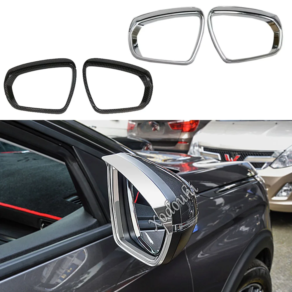 Rear View Side Glass Mirror Rain Shield Sun Visor Shade Eyebrow Trim For Peugeot 3008 GT 3008GT 4008 2016 2017 2018 2019 2020