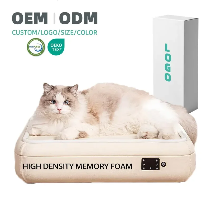 Luxury Temperature-Controlled Heated/cooling Smart Dog Beds Orthopedic Memory Foam Pet Cushion Removal Cover OEM/ODM