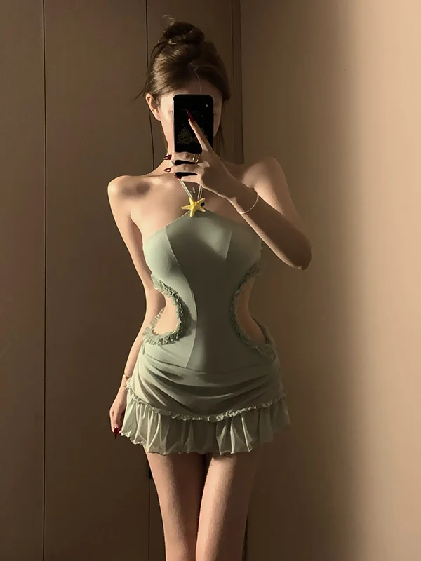 

Элегантный белый слитный купальник для женщин: идеален для островного отдыха, термальных источников, создающий ощущение роскоши