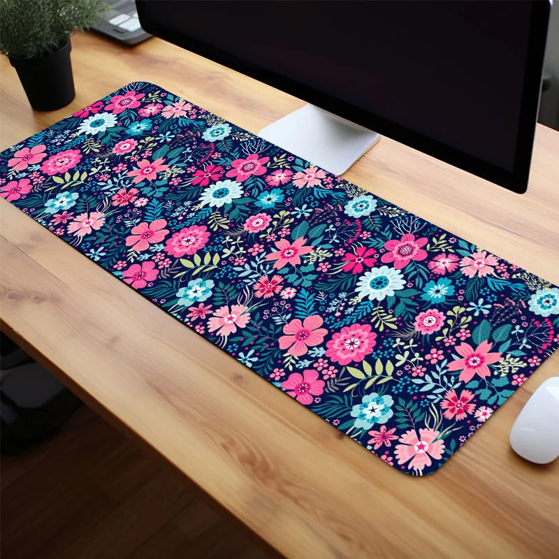 

Colorful Flower Aesthetic Large Gaming Mouse Pad Office Desk Mat Computer Keyboard Pad Non-slip Office Desk Decor Accessories