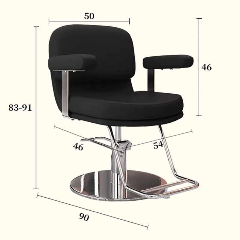 Classic Salon Beauty Barber Chair Luxury Black Cheap Lifter Chair Leg Rest Professional Armrest Cadeira De Barbeiro Furniture