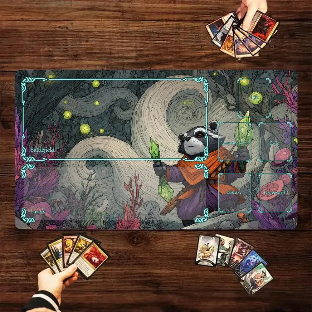 Tapete de Juego MTG con Diseño de Guerrero de Anime con Temática Ukiyo-e, Tapete de Batalla para Cartas Mágicas de 35X60CM, Tapete de Juego, Tapete para Cartas Mágicas MTG