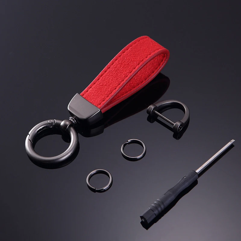 Car Key Strap Holder Men Women Waist Wallet Keyring Classic PU Leather Keychain 1PC Simple Design Practical Gift Accessories 4