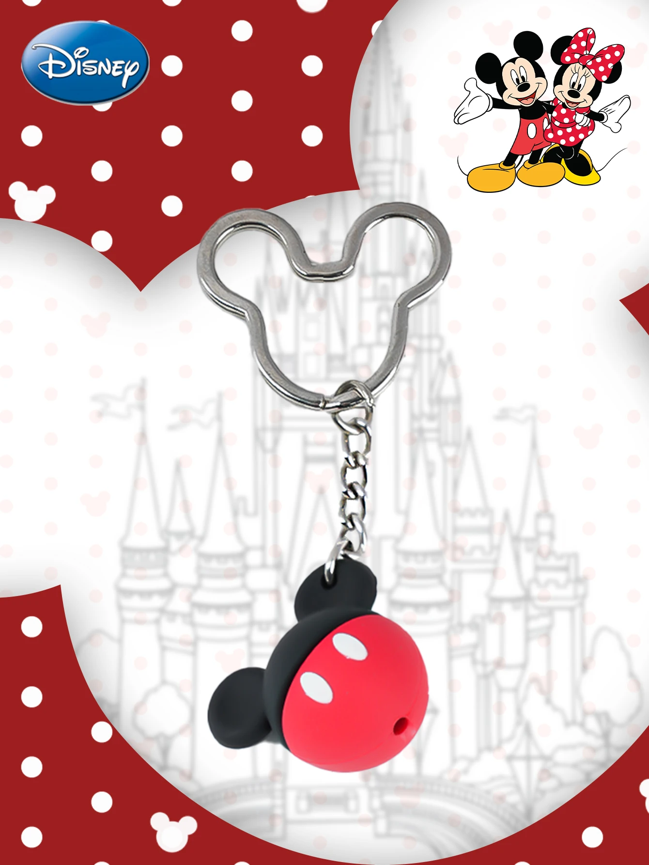 Mickey Offiziell lizenzierte 3D-Figur, Taschenclip, Charms, Schlüsselanhänger, Sammlerstück, Geschenk, 1 Stück, Disney