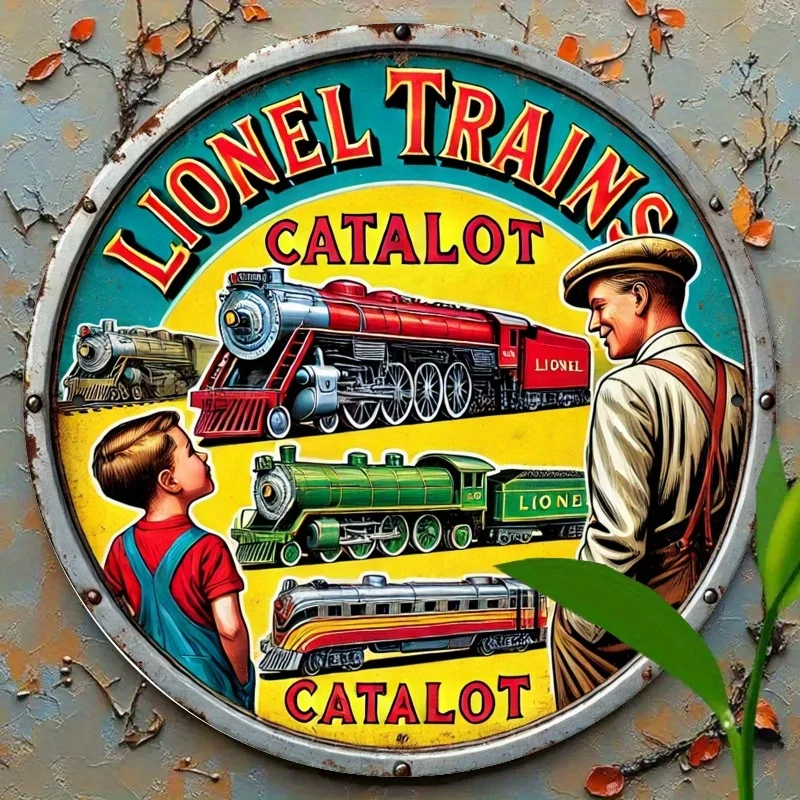 2D Flat Printed Metal Signage, Lionel Train Sign, Home Gift Window Decoration, Room, Home, Cafe, Bar, Wall Decoration