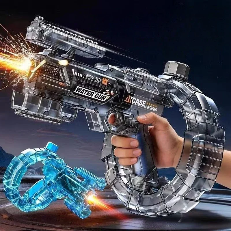 

Electric Water Guns for Adults Children Powerful LED Strobe Light Automatic Water Blasters Toy Summer Outdoor Beach Toy for Kids
