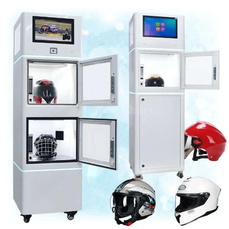 FOODLINE Compact Automatic Helmet Washing Machine Small Floor Space Movable Casters Moto Shop Startup Gear
