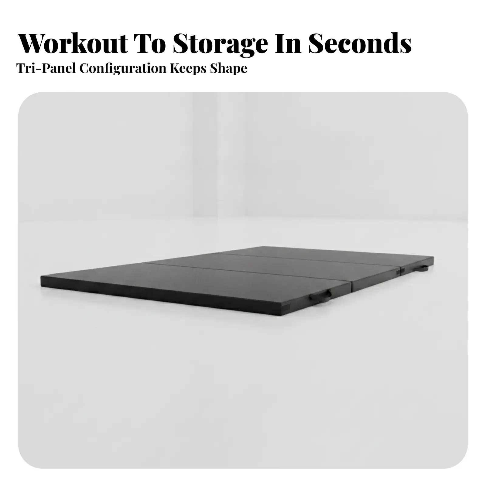 Cushioned Three-Fold Exercise Mat | Textured Non-Slip Surface, three-section exercise mat, for Apartments