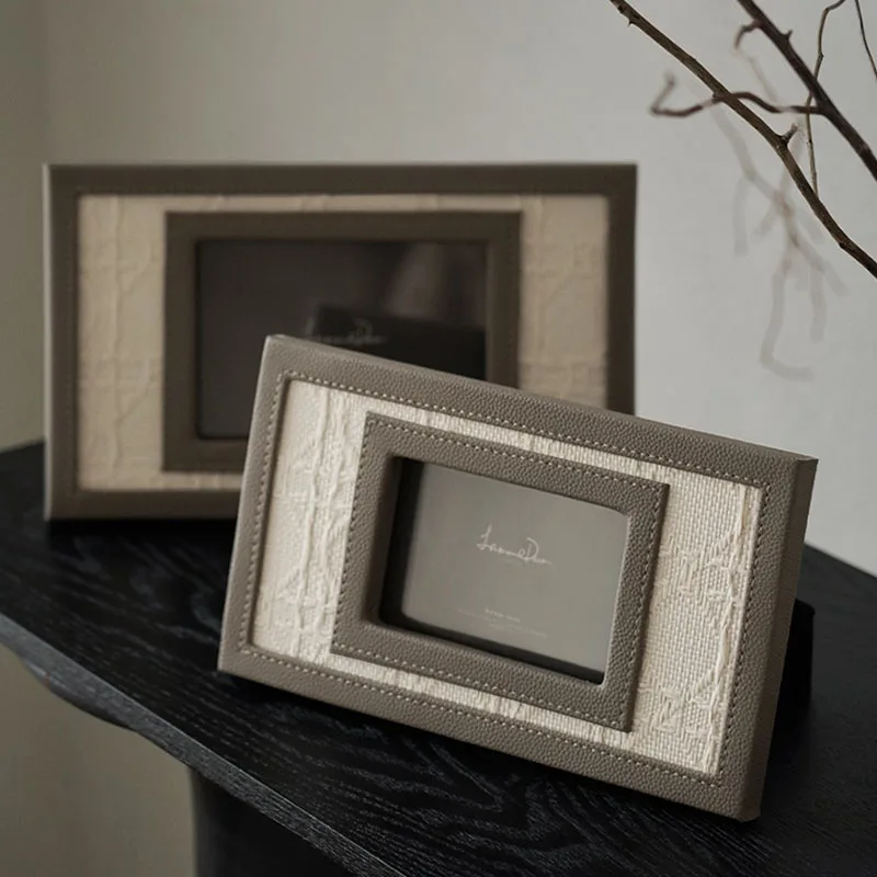 Luxury woven photo frame Dressing table tabletop frames for pictures Ornament 6-inch 7-inch Wedding photo and family photo frame