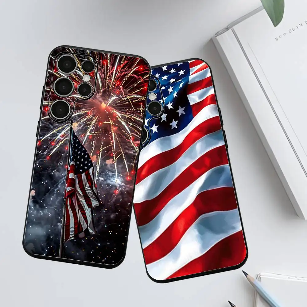 

Happy Birthday US Silicone Case For Samsung Galaxy S 25,24,23,22,21,20 Plus Ultra 5G Lite Shockproof Cover