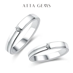 Attagems 2022 New Luxury Classic Moissanite Ring for Men Women Engagement Rings Couple Wedding Female Anniversary Fine Jewelry