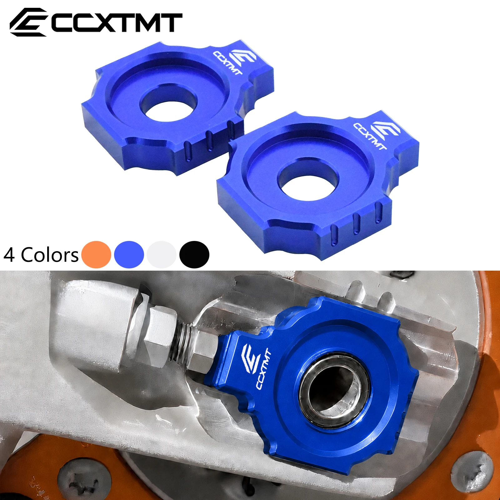 Motorcycle CNC Aluminum Rear Chain Adjuster Slider Blocks For KTM Duke 125/200/390 2011-Later KTM RC Duke 125/200/390 2014-Later