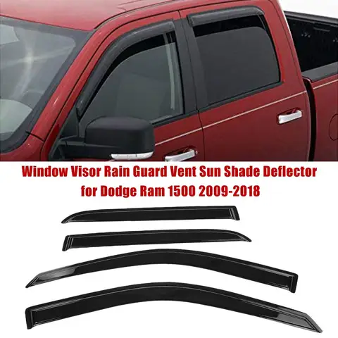 Dodge Ram 1500 2009-2018 Journey Sunshade Nissan Juke 2020 ESQ 용 윈도우 바이저 레인 가드 벤트 Sun Shade Deflector