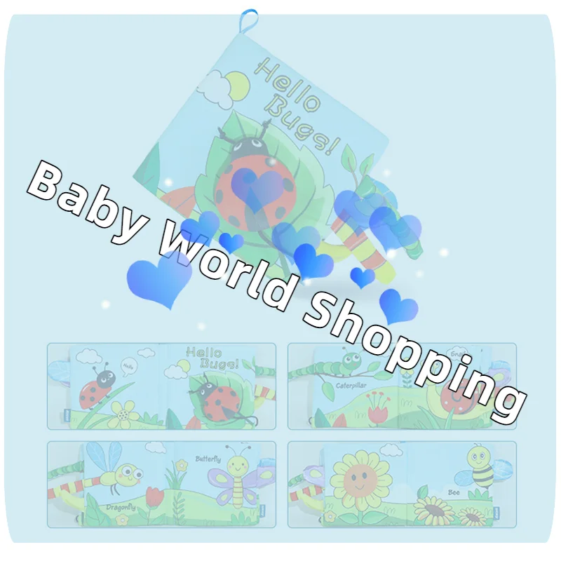 كتب ألعاب ناعمة للأطفال، كتاب قماش مقرمش بتصميم ذيول الحيوانات البحرية للرضع، ألعاب تفاعلية ناعمة للعربة للتنمية المبكرة