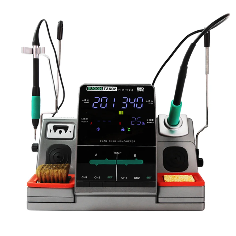 New SUGON T3602 Bga Rework Solder Adjust Temperature Soldering Station With JBC Original Iron Tips Soldering Iron