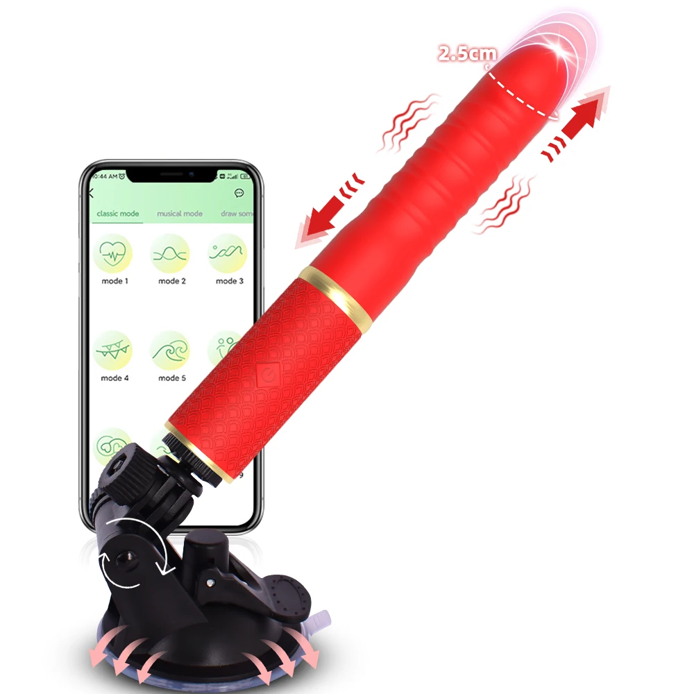 Máquina sexual, consolador de empuje, vibrador, Juguetes sexuales para adultos para mujeres y hombres, punto G, juego Anal del clítoris, ventosa grande, juguetes anales para pareja