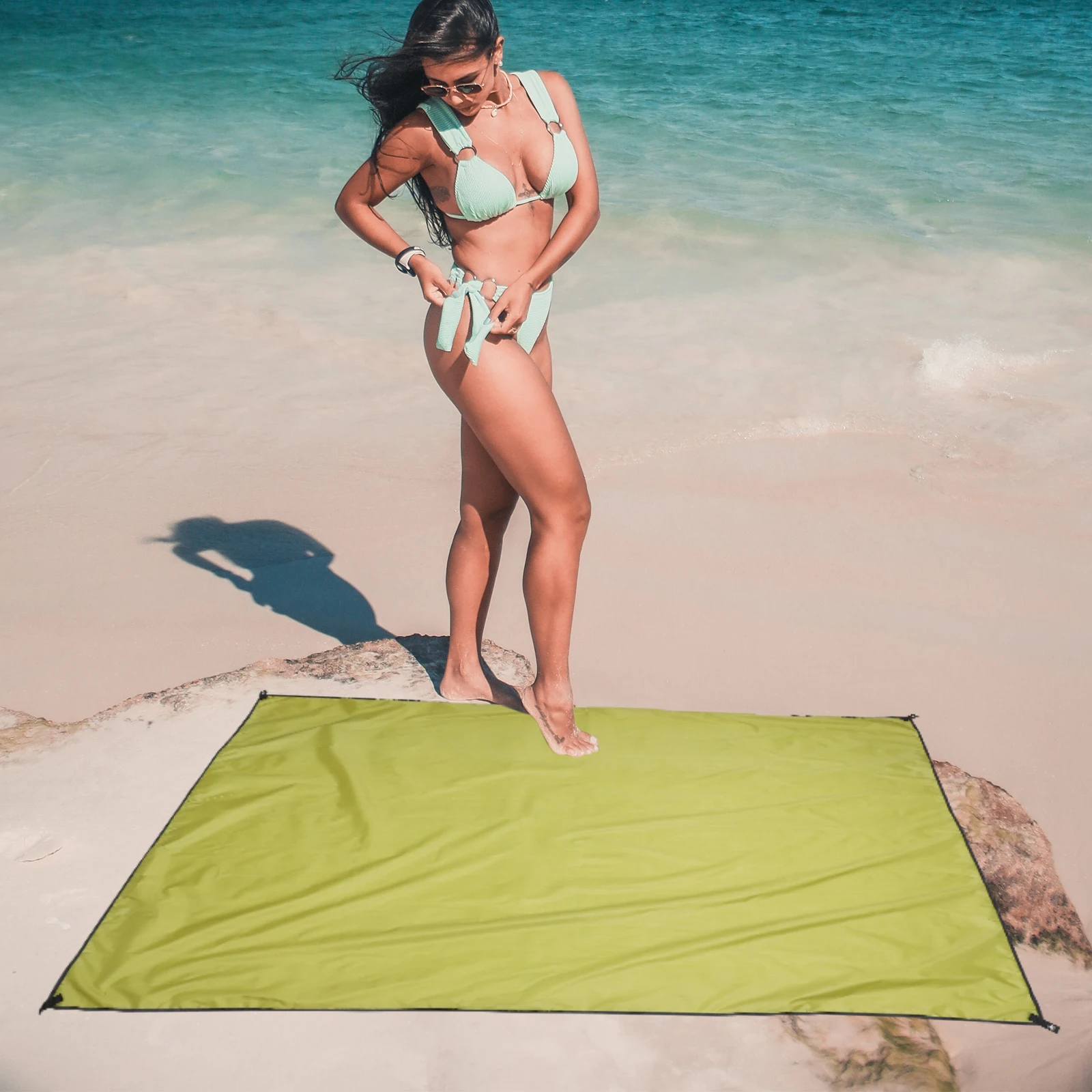 

1pc Waterproof Camping Pad Oxford Cloth Durable Portable Outdoor Blanket Foldable Picnic Mat Beach Ground Carpet Floor Essential