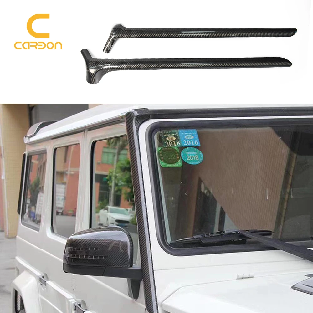 For Mercedes Benz G Class W463 W464 Carbon Fiber Car A Pillar Air Vent Trim Panels Rear Window Car Accessories