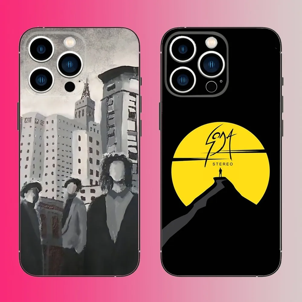 Band S-Soda S-Stereo Rock Phone Case For iPhone 16,15,14,13,12,11,Pro,Max,Plus,Mini,X,XS,XR,8,7,6,S,SE Soft Black Case