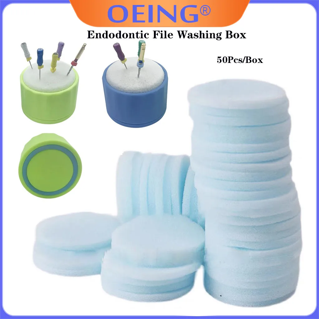 Dental Endo Stand Root Canal Endodontic File Washing Box With Sponge Cleaning Foam File Drills Block Holder Dentist Lab Products
