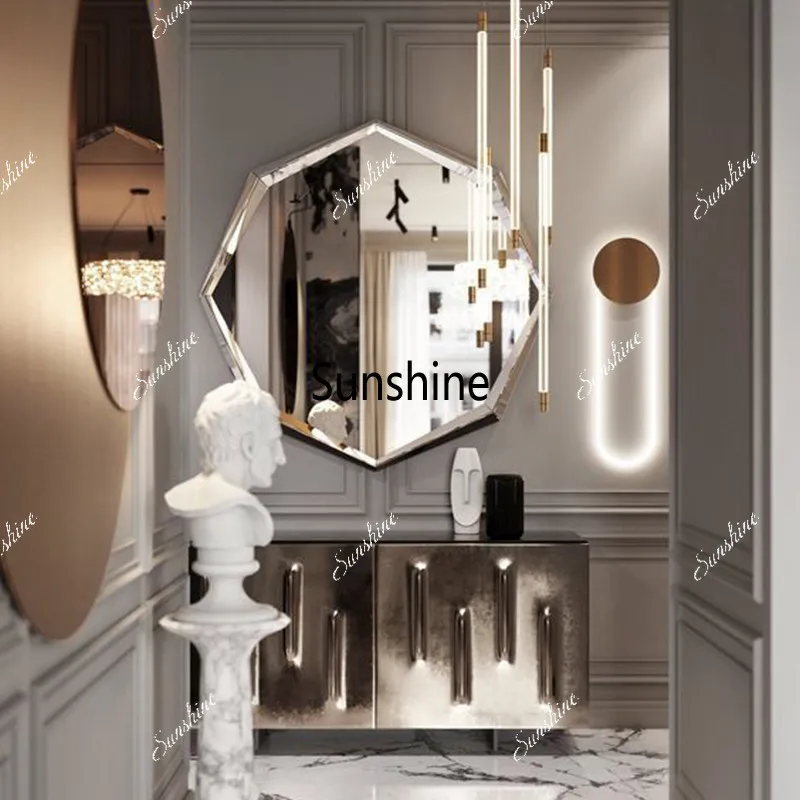 American custom square princess bathroom retro three-dimensional dressing decorative mirror