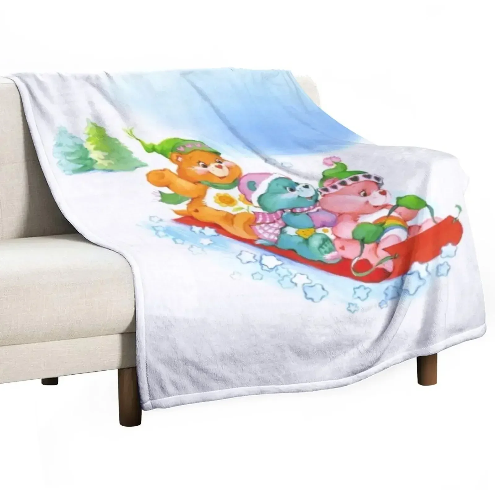 80s aesthetic mlp friends sledding Throw Blanket Giant Sofa blankets ands Blankets