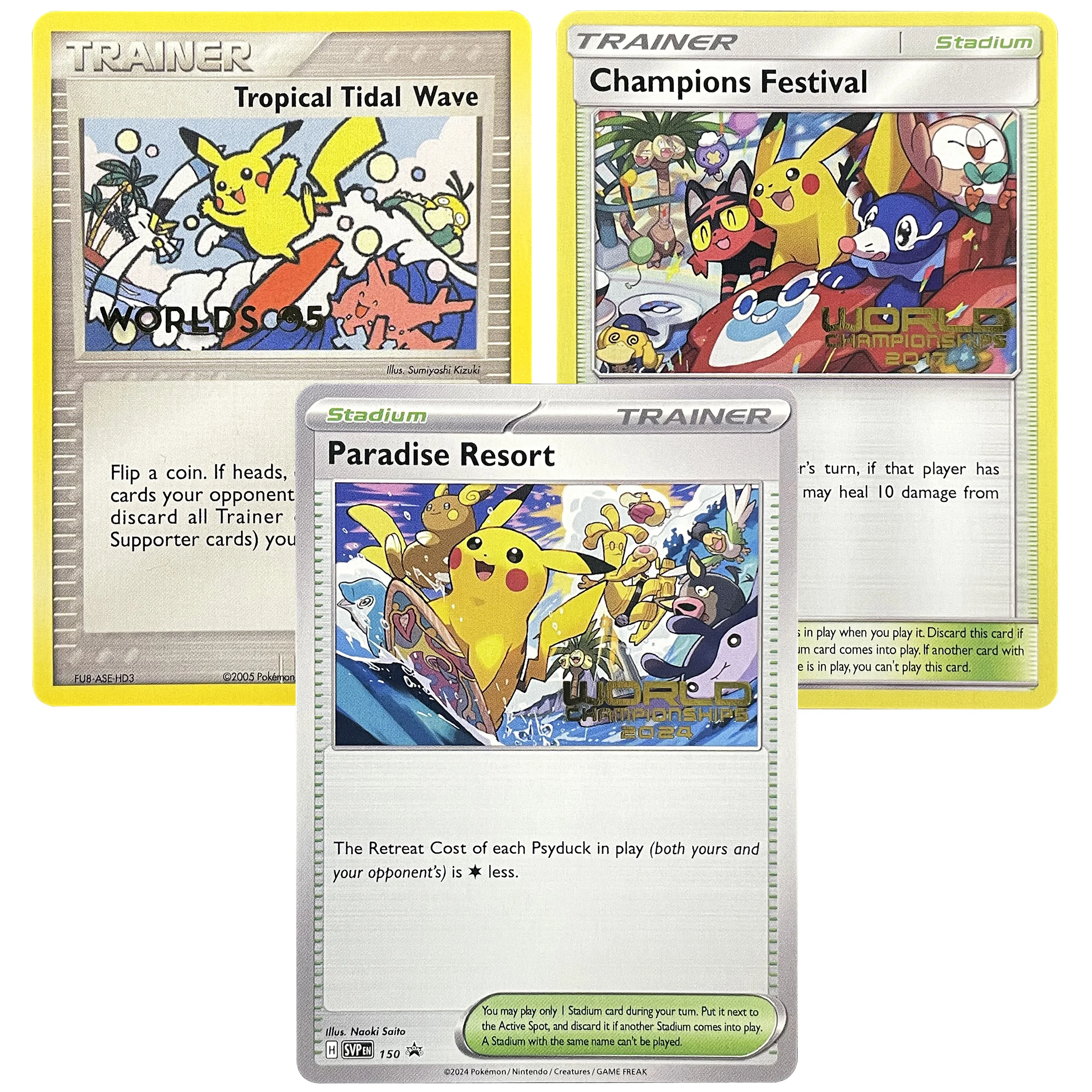 PROXY PKM PROMO WORLD Card PARADISE RESORT/CHAMPIONES CHAMPION FESTIVAL/TROPICAL TIDAL WAVE PTCG Came Collection Card