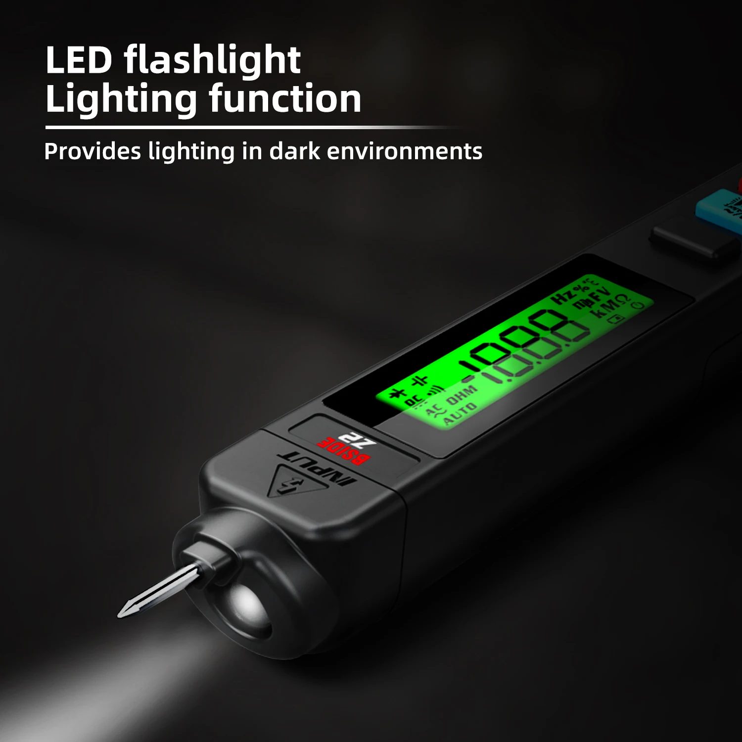 BSIDE AC Voltage Tester Leakage Detector Electric Pen Non-Contact Circuit Continuity 0~300V With Backlight Illumination