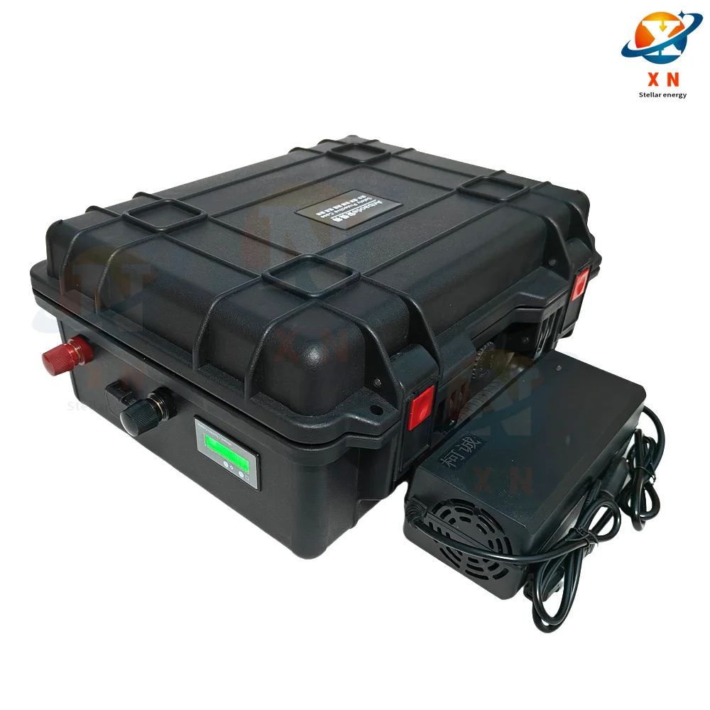 Waterproof 36V 150Ah 100Ah 120Ah LiFepo4 lithium battery pack with BMS for fishing boats solar system motor EV RV+10A charger