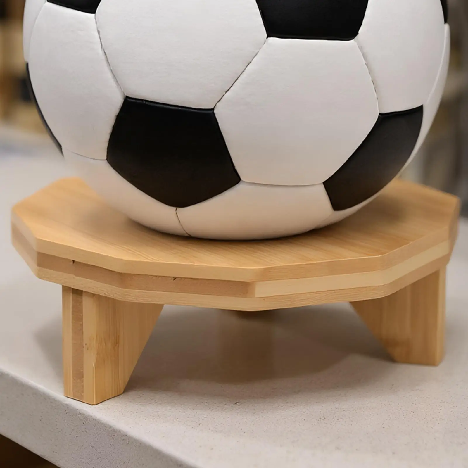 حامل كرة السلة رف كرة الطائرة الخشبي حامل عرض كرة السلة المزخرف لغرفة رف الكتب والمرآب وغرفة المعيشة للأطفال في سن المراهقة