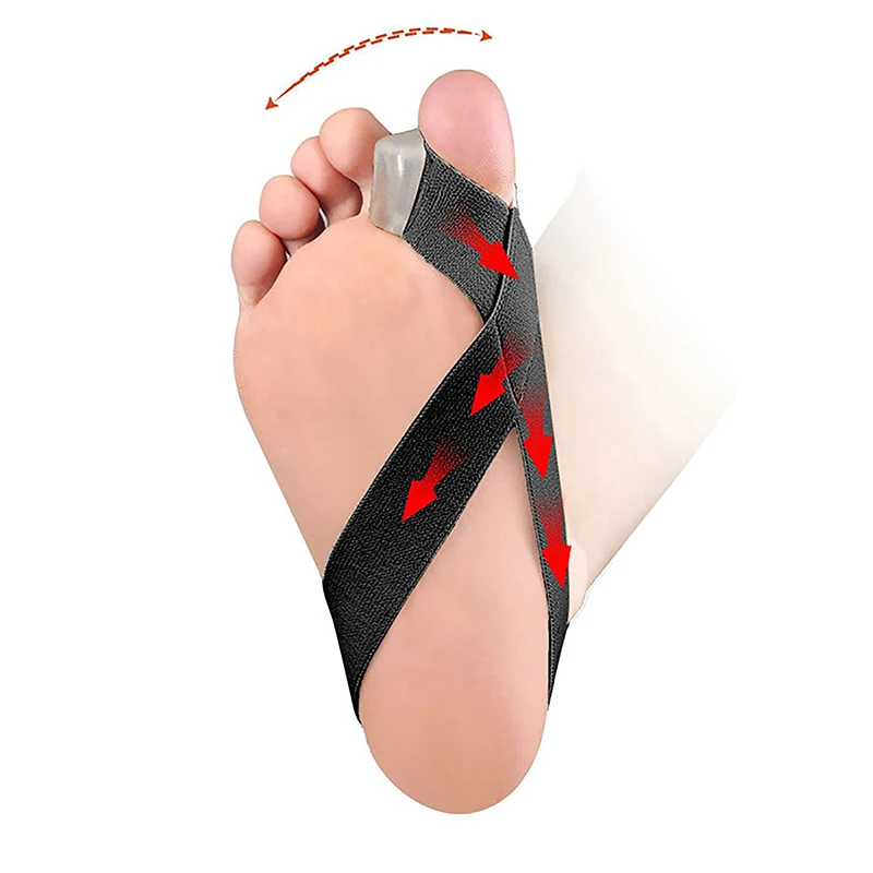 Corrector de Hallux Valgus de un lado, correa de tensión, separador de dedos de los pies, herramienta alisadora de dedos