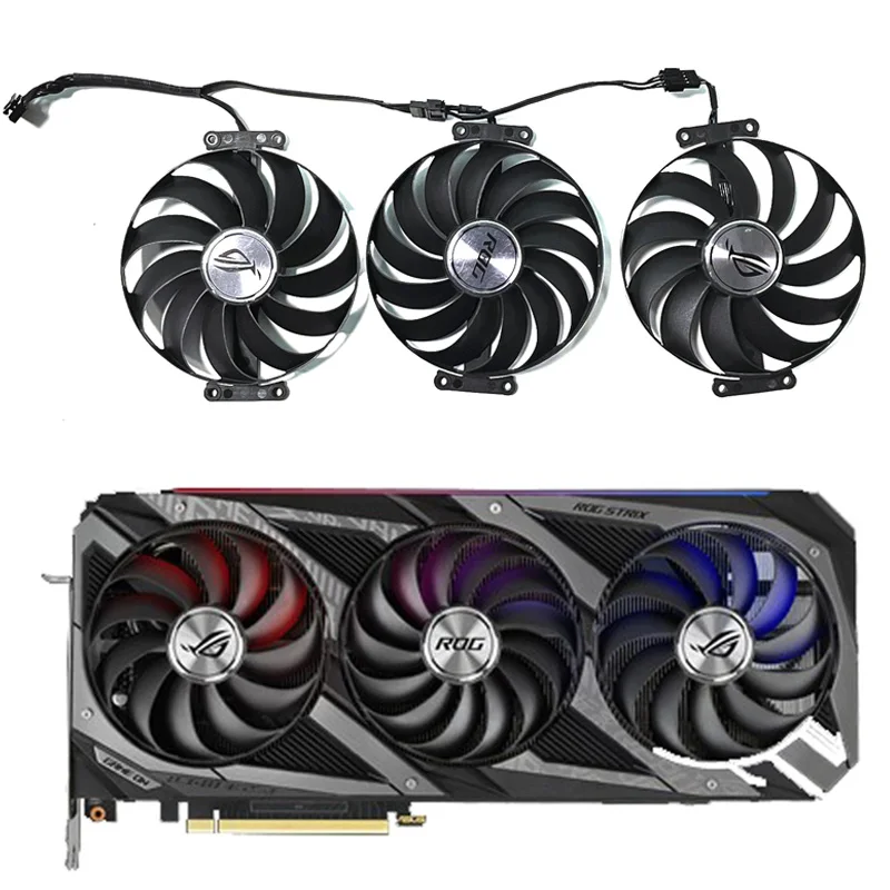 95mm CF1010U12S Graphics Card Fan Replacement ASUS Rog Strix RTX 3060 3070 3080 Ti 3090 Gaming GPU Cooler RX 6700 Graphics Card