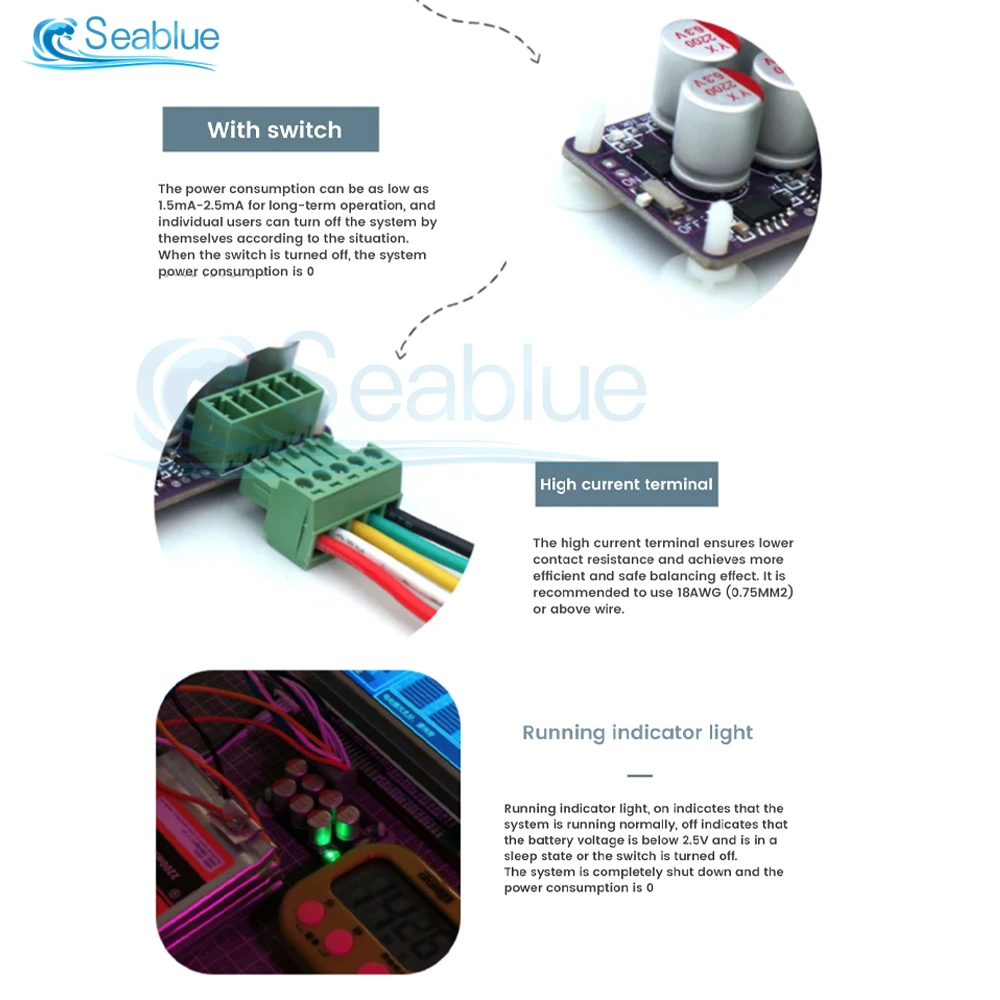 6A High Current Active Equalization Board For Lithium Battery Lithium Ternary Lithium Iron Phosphate Lithium Titanate 4S 6S 17S