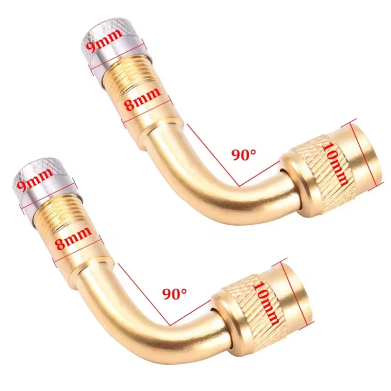 1/2Pcs Motorcycle 90 135 Degree Angle Bent Valve Adaptor Tyre Tube Valve Extension Adapter for Truck Car Moto Bike
