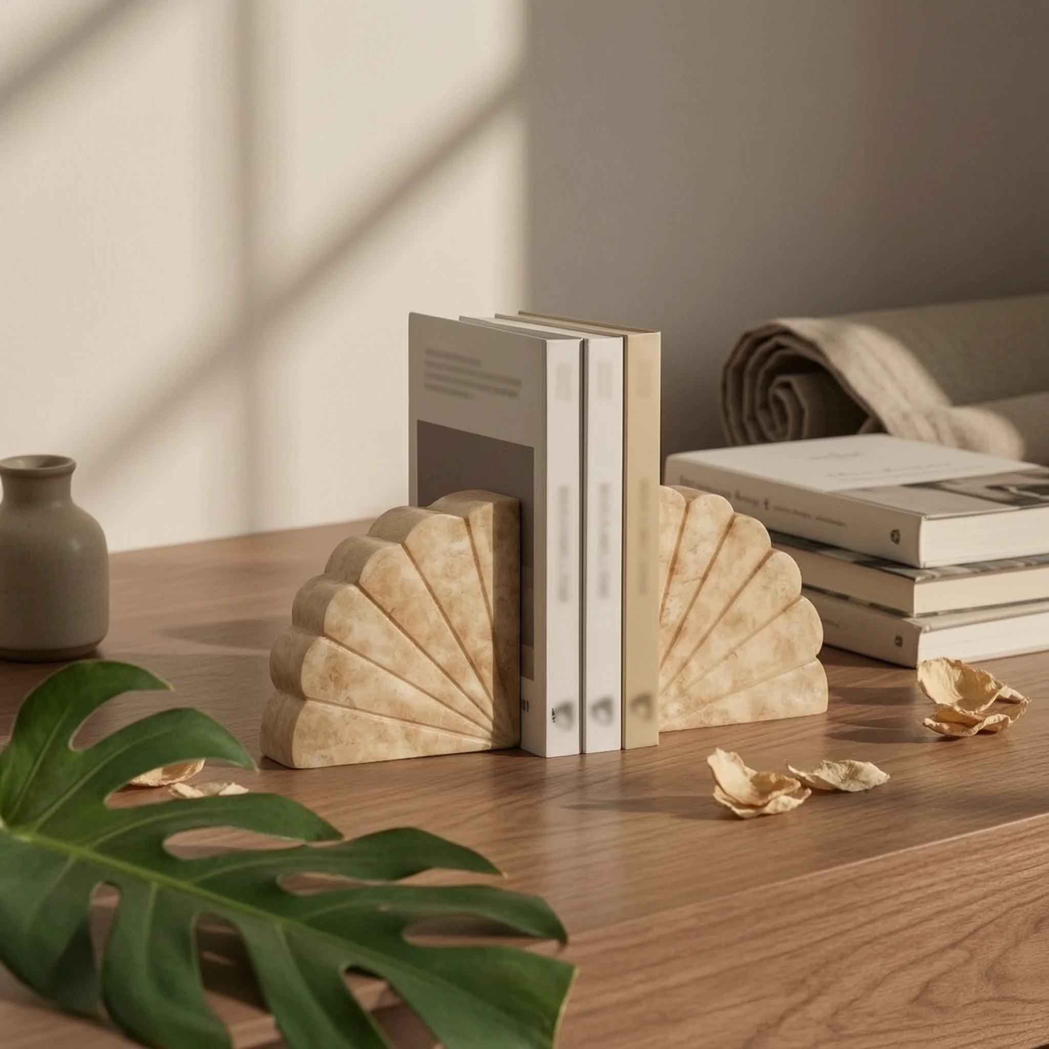 serre-livres-en-forme-d'eventail-en-resine-serre-livres-decoratifs-decoration-cotiere-inspire-de-la-plage-pour-les-amateurs-de-livres-etagere-bureau