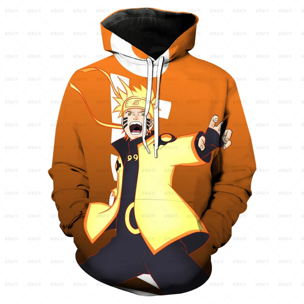 Hoodies Animation Naruto Children Uzumaki Sweatshirt 3D Printing Pullover Long Sleeve Street Dress Casual Hoody Boys Girls Chips