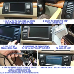 Parts Bluetooth Adapter Accessories Audio Auto Black Cable Car E16751 For BMW E54 E39 E46 E38 E53 ABS Portable
