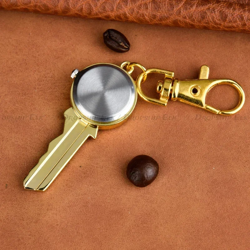 مشاهدة جيب المفاتيح قلادة مفتاح الساعات خمر حلقة كليب ممرضة فوب سلسلة الرجال أبي النساء الكوارتز منحوتة الهدايا معلقة