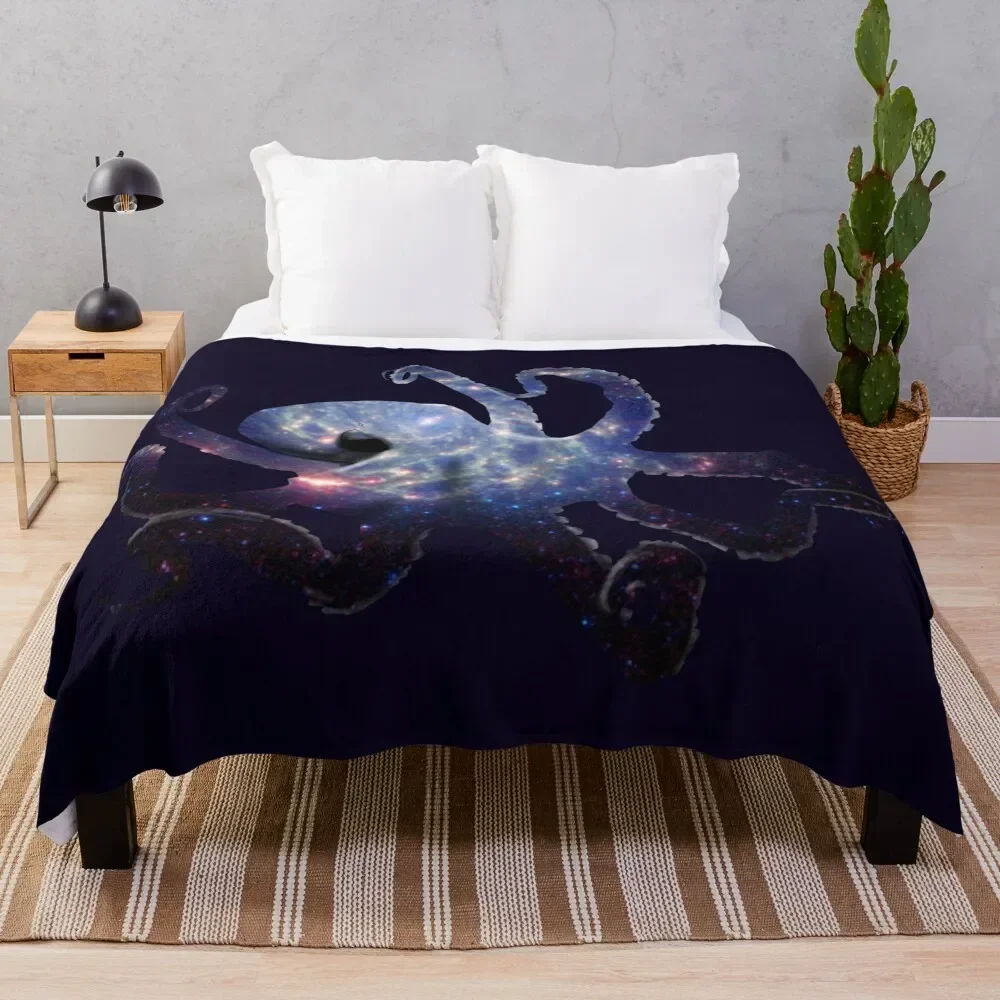 

Galaxy Octopus Throw Blanket decorative Luxury Thicken cosplay anime Hairy Blankets