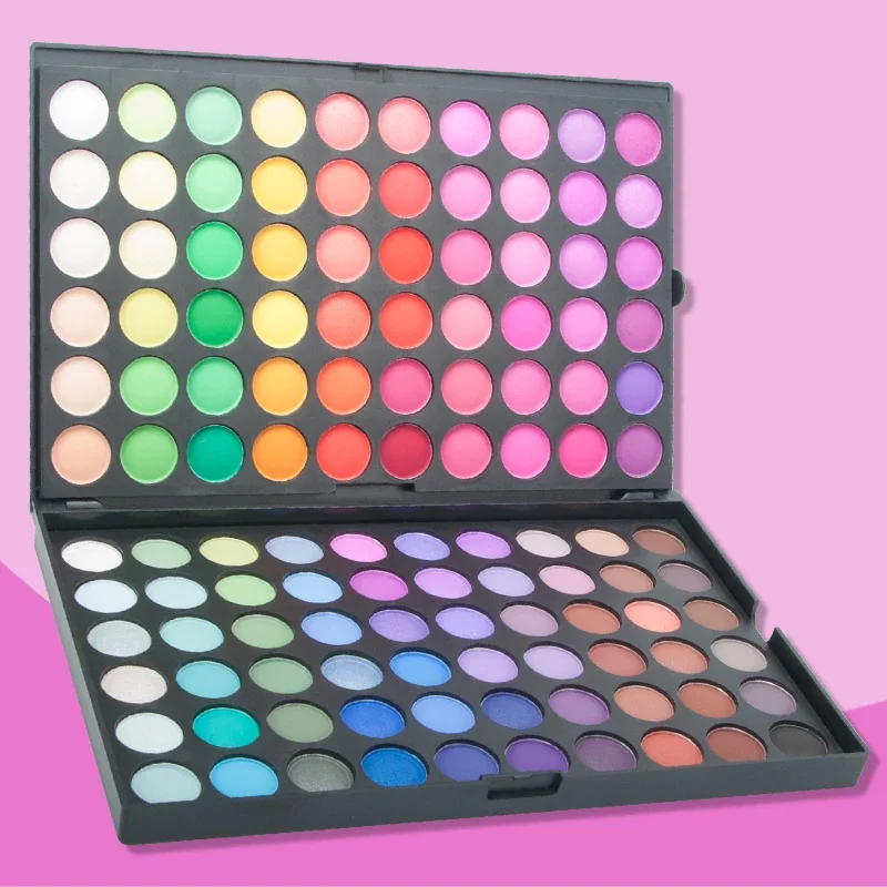 120 Colors Eyeshadow Palette Matte Shimmer Makeup Palette Long Lasting Bright Colorful Eye Shadow for Halloween Party Cosmetic