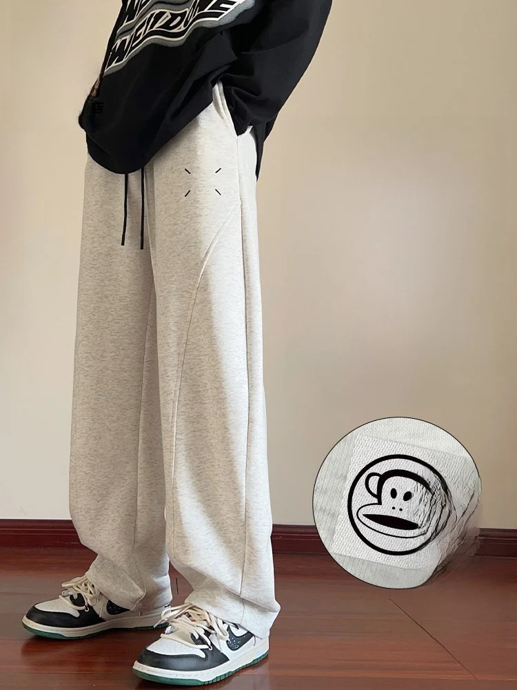 

PaulFrank Men's Thiened Fce Lined Casual Straight Leg Sports Pants Breathable Comfortable Loose Fit Winter Leisure Trousers