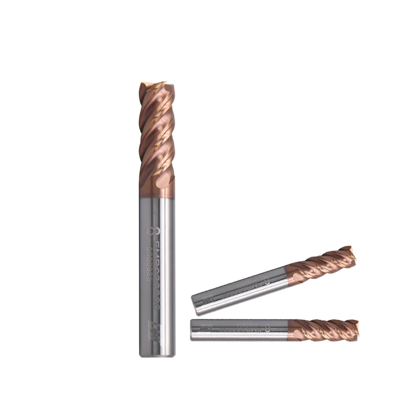 

UNT Карбид Fresa Инструменты с ЧПУ HRC65 4-флейтовая квадратная концевая фреза для стали для твердого металла