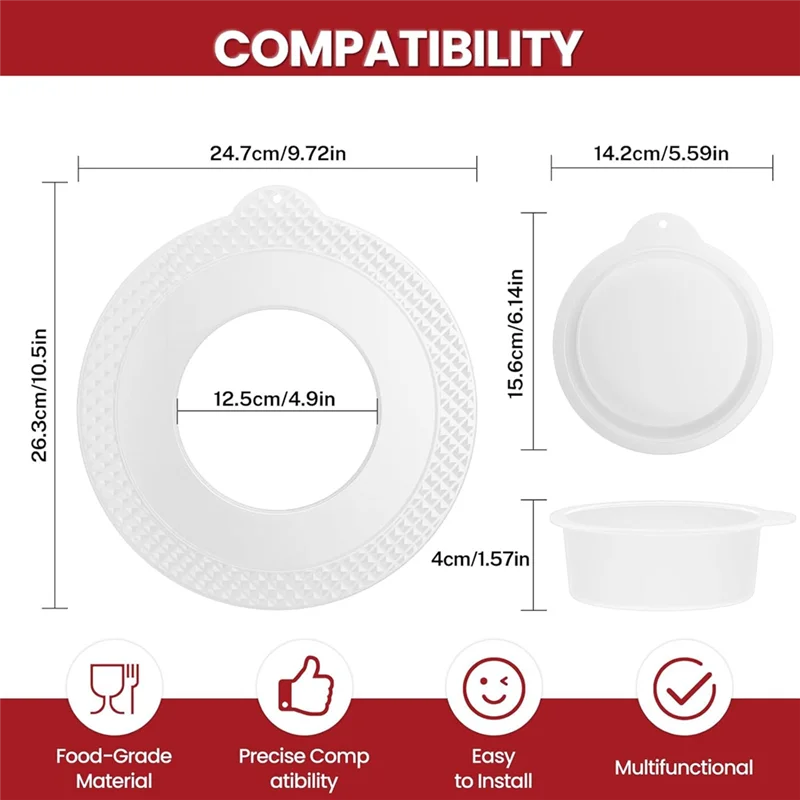 ABUG-For Kitchenaid 6-7 كوارت خلاطات حامل برأس مائل، درع صب آمن وخلاطات أغطية أوعية غطاء حماية لترشيش الخلاط
