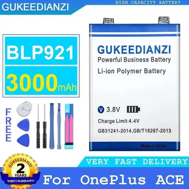 

Высокопроизводительный аккумулятор BLP921 3000 мАч для мобильного телефона OnePlus Ace 1