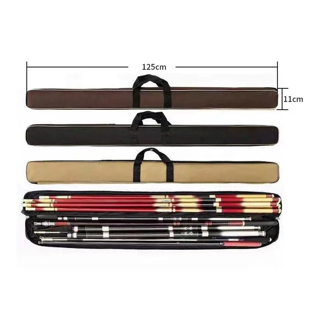 Large Capacity Fishing Rod Case Storage Two Way Zipper Hand Woven Handle Sea Rod Storage Bag Multifunctional Durable