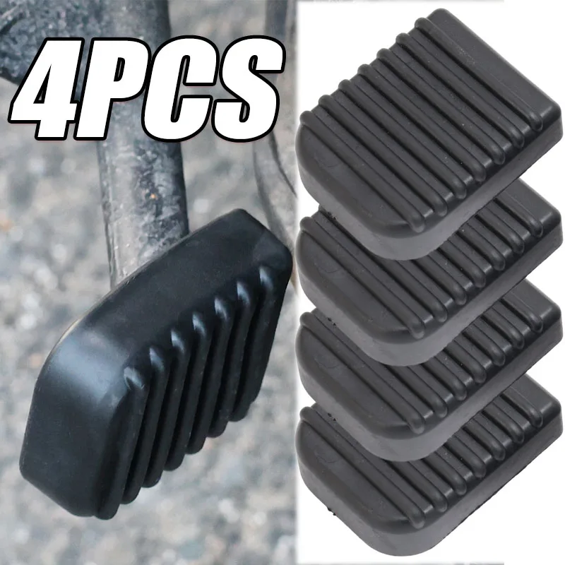 

Motorcycle Black Rubber Footpeg Extensions Footpeg Base Motorcycle Side Stand Bracket Accessories 1-4pcs Footrests
