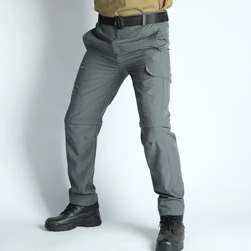 New Men's 2-in-1 Convertible Tactical Pants, Quick-Dry Zip-Off Training Trousers, Summer Multi-Functional Long Shorts - Image 8